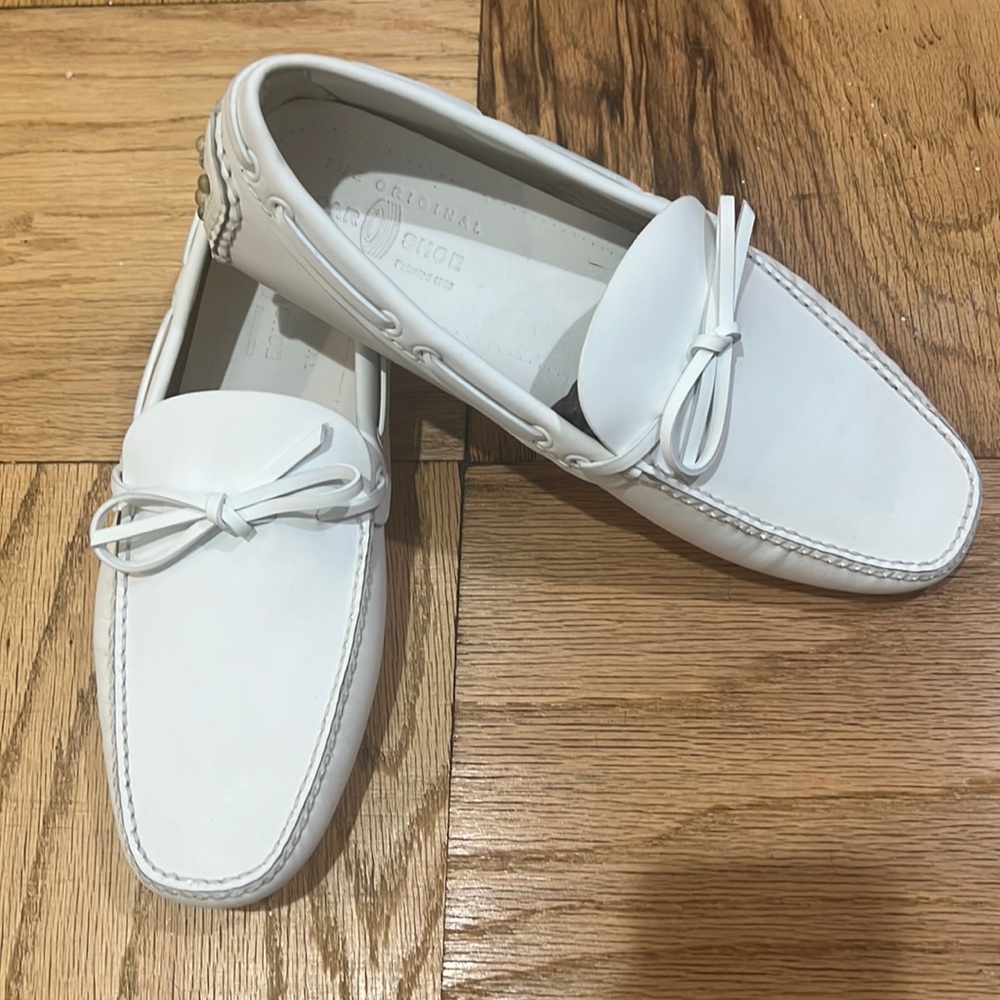 Mens “Original Car Shoe” White Driving Shoe
